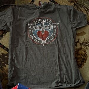Gray Bon Jovi Tee
